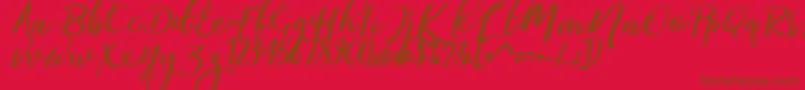 magic dafont Font – Brown Fonts on Red Background