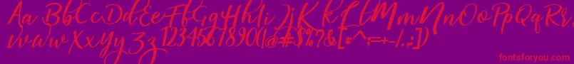 magic dafont-Schriftart – Rote Schriften auf violettem Hintergrund