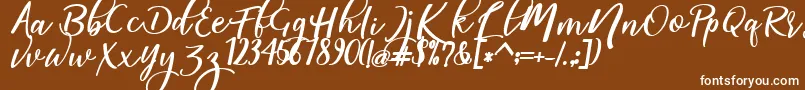 magic dafont Font – White Fonts on Brown Background