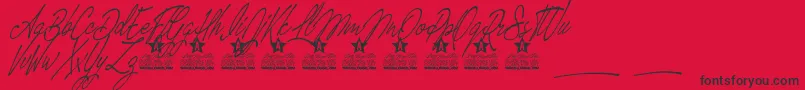 Magic Touch Personal Use Font – Black Fonts on Red Background