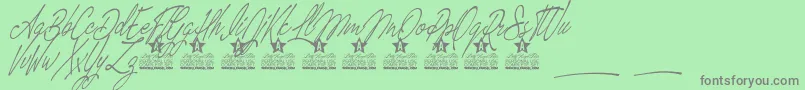 Magic Touch Personal Use Font – Gray Fonts on Green Background
