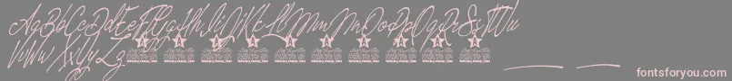 Magic Touch Personal Use Font – Pink Fonts on Gray Background