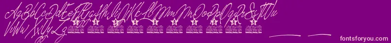 Magic Touch Personal Use Font – Pink Fonts on Purple Background