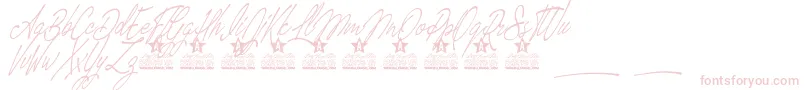 Magic Touch Personal Use Font – Pink Fonts on White Background