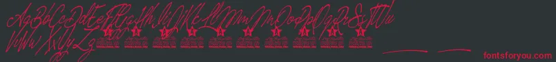 Magic Touch Personal Use Font – Red Fonts on Black Background
