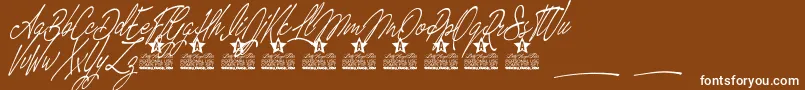 Magic Touch Personal Use Font – White Fonts on Brown Background