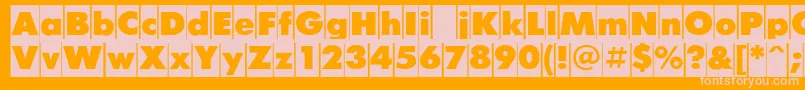 FuturiscameocRegular Font – Pink Fonts on Orange Background