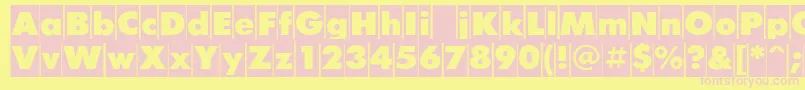 FuturiscameocRegular Font – Pink Fonts on Yellow Background