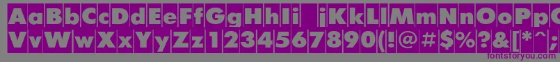 フォントFuturiscameocRegular – 紫色のフォント、灰色の背景