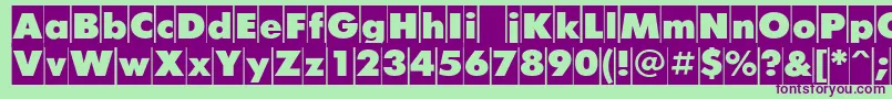 FuturiscameocRegular-Schriftart – Violette Schriften auf grünem Hintergrund