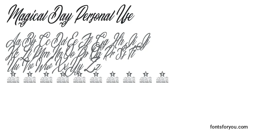 Magical Day Personal Use Font – alphabet, numbers, special characters