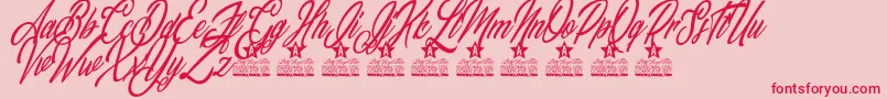 Magical Day Personal Use Font – Red Fonts on Pink Background