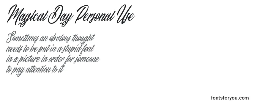 Magical Day Personal Use Font