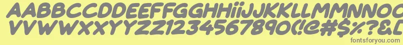 Magical Markers Italic Font – Gray Fonts on Yellow Background