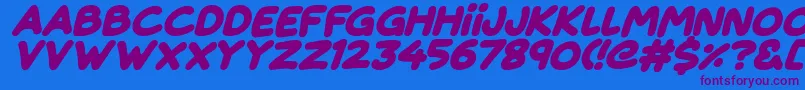 fuente Magical Markers Italic – Fuentes Moradas Sobre Fondo Azul