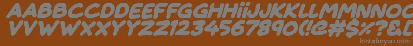 Magical Markers Italic Font – Gray Fonts on Brown Background