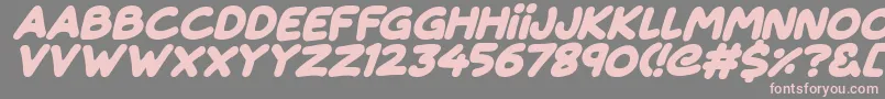 Magical Markers Italic Font – Pink Fonts on Gray Background