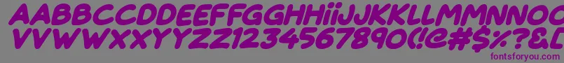 Magical Markers Italic Font – Purple Fonts on Gray Background