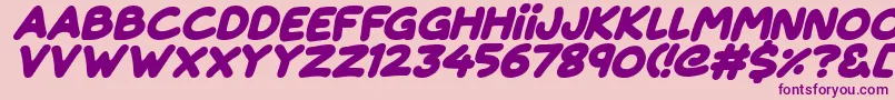 Magical Markers Italic Font – Purple Fonts on Pink Background