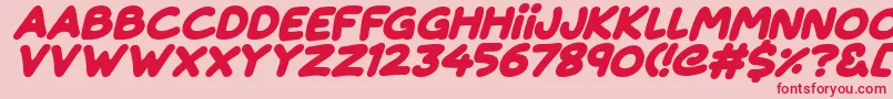 Шрифт Magical Markers Italic – красные шрифты на розовом фоне