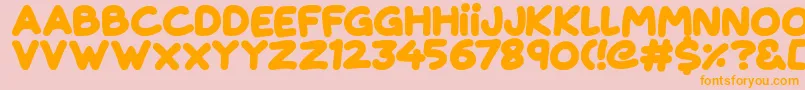 Magical Markers Font – Orange Fonts on Pink Background