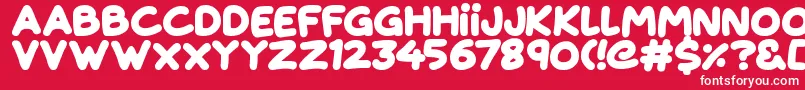 フォントMagical Markers – 赤い背景に白い文字