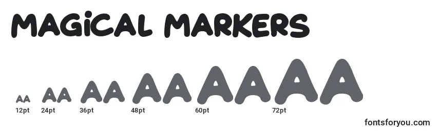Magical Markers Font Sizes