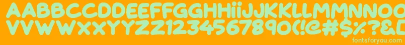 Magical Markers Font – Green Fonts on Orange Background