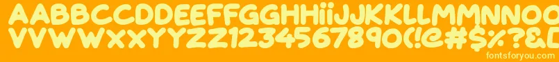 Magical Markers Font – Yellow Fonts on Orange Background