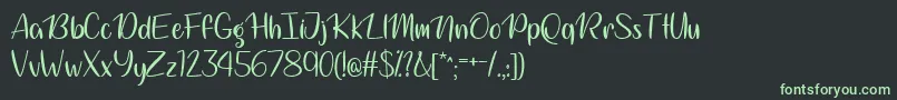 フォントMagical Night   – 黒い背景に緑の文字