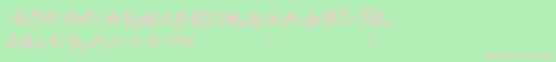 Magical Stylish Script Demo Font – Pink Fonts on Green Background