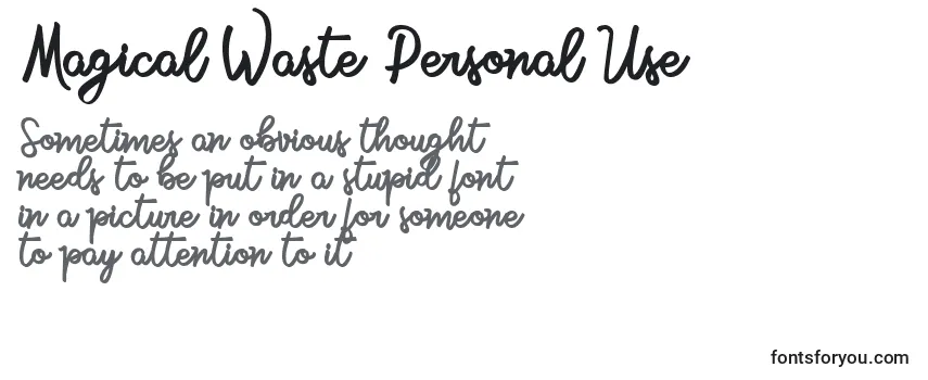 Schriftart Magical Waste Personal Use