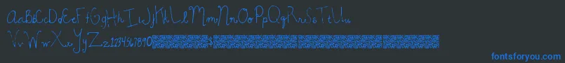 MagicBeauty Font – Blue Fonts on Black Background