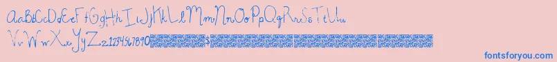 MagicBeauty Font – Blue Fonts on Pink Background