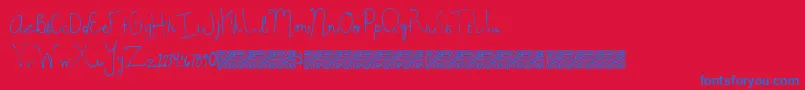 Police MagicBeauty – polices bleues sur fond rouge