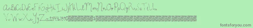 MagicBeauty Font – Gray Fonts on Green Background