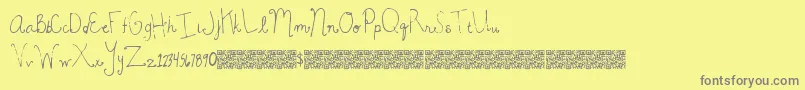 MagicBeauty-Schriftart – Graue Schriften auf gelbem Hintergrund