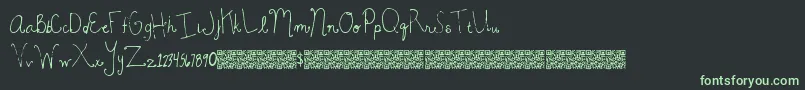 MagicBeauty Font – Green Fonts on Black Background