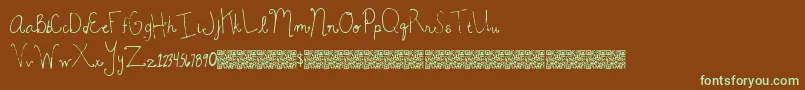 MagicBeauty Font – Green Fonts on Brown Background