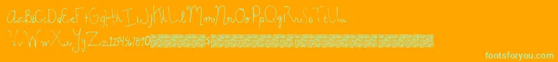 MagicBeauty Font – Green Fonts on Orange Background