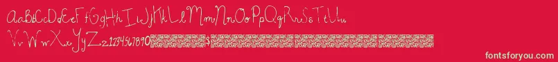 MagicBeauty Font – Green Fonts on Red Background