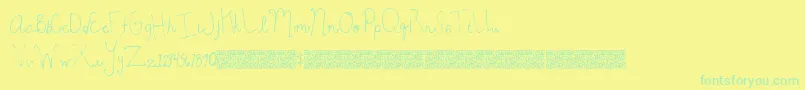 MagicBeauty Font – Green Fonts on Yellow Background