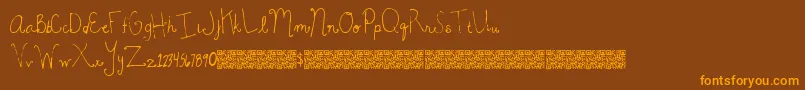 MagicBeauty Font – Orange Fonts on Brown Background