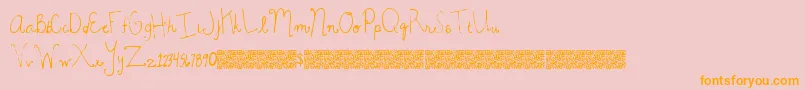 MagicBeauty Font – Orange Fonts on Pink Background