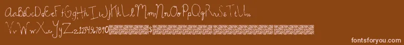 MagicBeauty Font – Pink Fonts on Brown Background