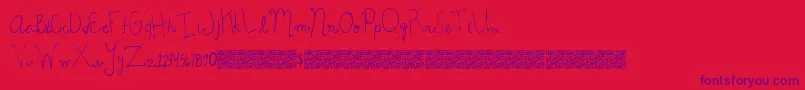 MagicBeauty Font – Purple Fonts on Red Background