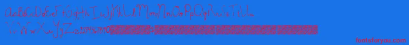 MagicBeauty Font – Red Fonts on Blue Background