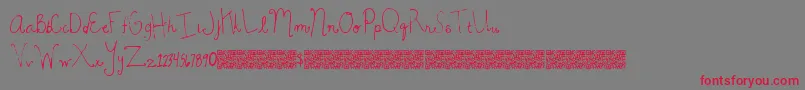 フォントMagicBeauty – 赤い文字の灰色の背景