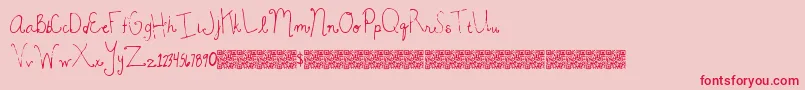 MagicBeauty Font – Red Fonts on Pink Background