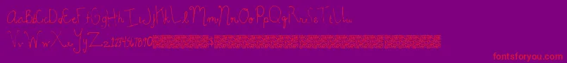 フォントMagicBeauty – 紫の背景に赤い文字
